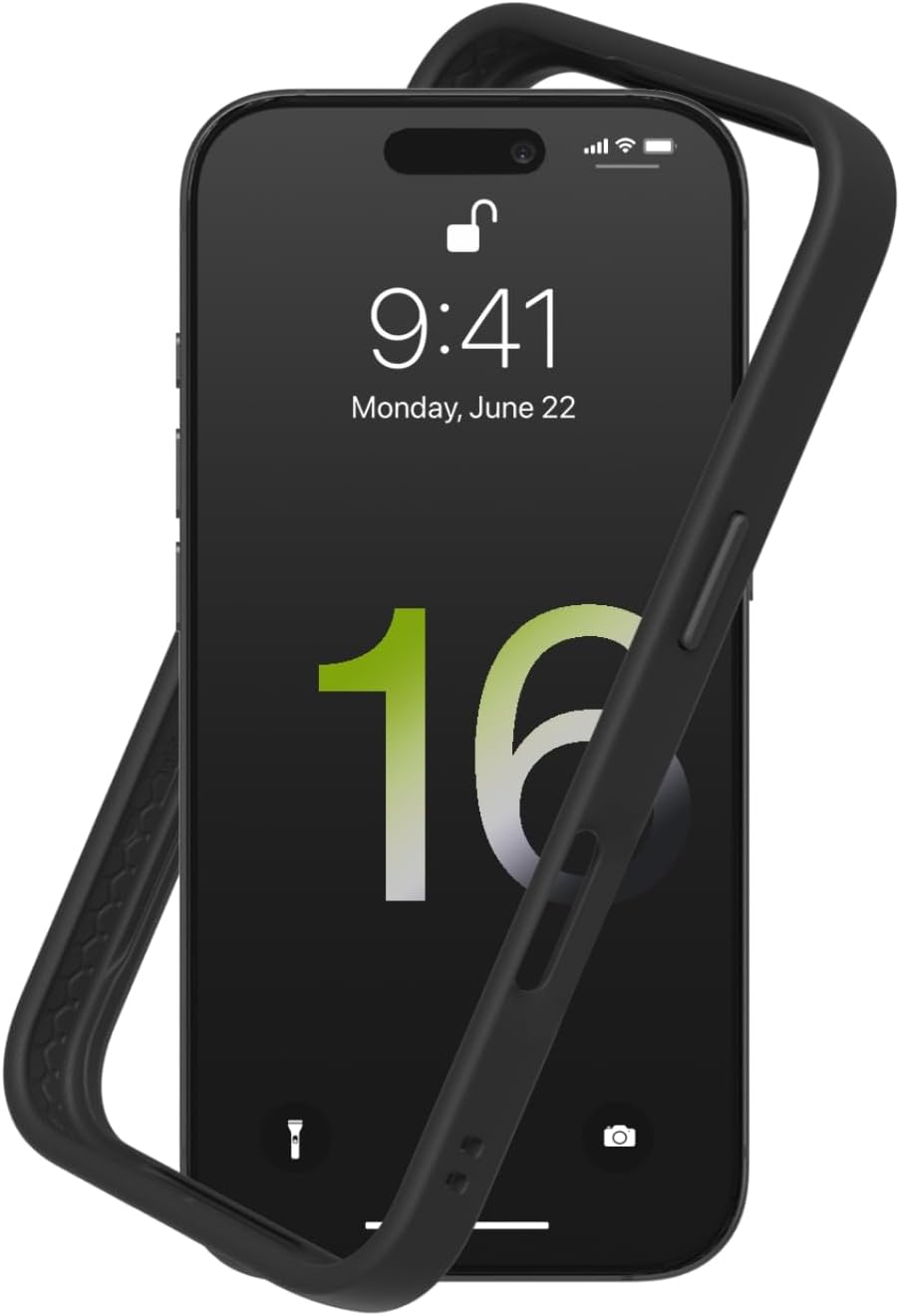 Bumper Case Compatible with [iPhone 16 Pro Max] | CrashGuard - Shock Absorbent Slim Design Protective Cover 3.5M / 11ft Drop Protection - Black