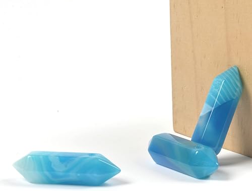 Vista 16 de Cuarzo rosa de 1.28 pulgadas (1.260 in) con piedras preciosas naturales hexagonales para hacer joyas, cuentas de curación de reiki de chakras