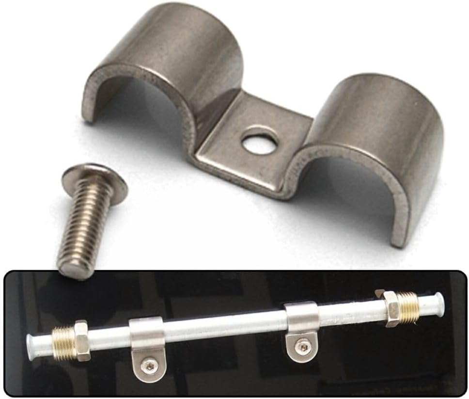 3/16 Stainless Steel Double Line Clamps-Pack of 12 Front Parts Suspension for K5 Blazer 1982,for S10 1996 & Blazer 1983,for Cherokee 1979,for Yukon 1996,for Corvette 1978,for Camaro