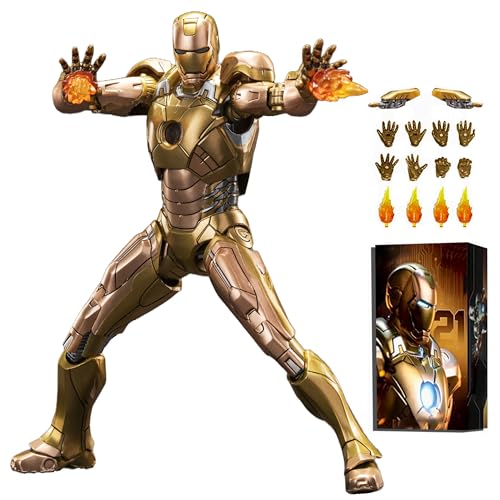 LonullyMege Ironman MK21 Actionfigur, exquisite Malerei mit viel Zubehör,...
