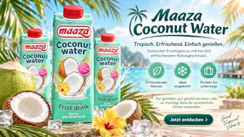 Maaza Coconut Water, eau de coco à savourer, 6x1l d'eau de coco – vue 4