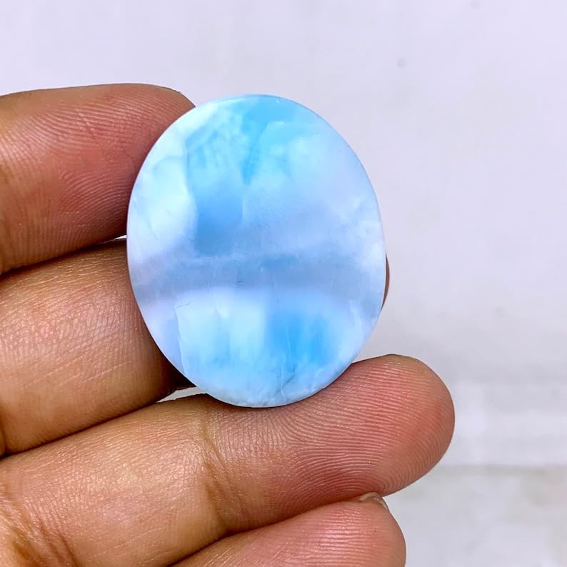 Larimar cabochon ovale 30x24mm pour création de bijoux DIY