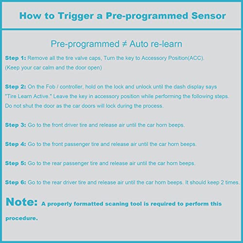 Ensun 28103-Sg000 Programmed Tire Pressure Monitoring System (Tpms) Sensor 315Mhz (Pack Of 4) - Replacement For - Subaru #TOP6