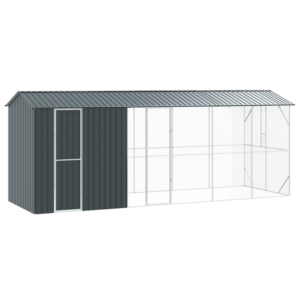INLIFE Vogelkäfig Anthrazit 645 x 208 x 247 cm Verzinkter Stahl,Tier- & Haustierbedarf,Haustierbedarf,Vogelbedarf,Vogelkäfige & -ständer,Anthrazit,184.75 KG,3325154