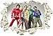 Produktbild Unified Distribution Big Bang Theory - Wandtattoo mit 3D Effekt, Aufkleber für Wände und Türen Größe: 92x61 cm, Stil: Durchbruch