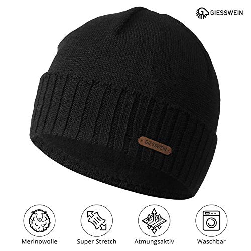 Giesswein Men's Beanies, Black, One Size #TOP2