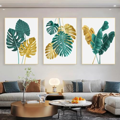 Images imprimées feuilles de palmier tropical pour grand mur