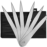 Hitdudu The Beak- Throwing Spikes 6Pack Set - 0.236" Thick Premium Stainless Steel Throwing Set with