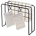 MyGift Dual-Bar Kitchen Countertop Dishcloth Drying Rack with 2 Sponge Hooks