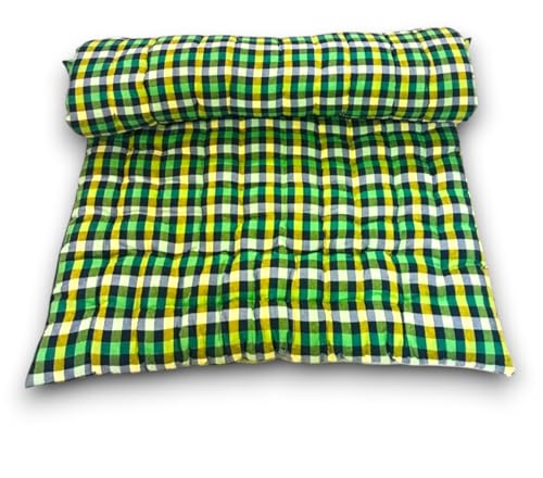 Image of ATOOTFUSION Large Soft Cotton Mattress | Foldable Lightweight Sleeping Mattress | Ideal for Guest Use and Hostels | Multicolor Super Queen Gadda (78x60 Inches)