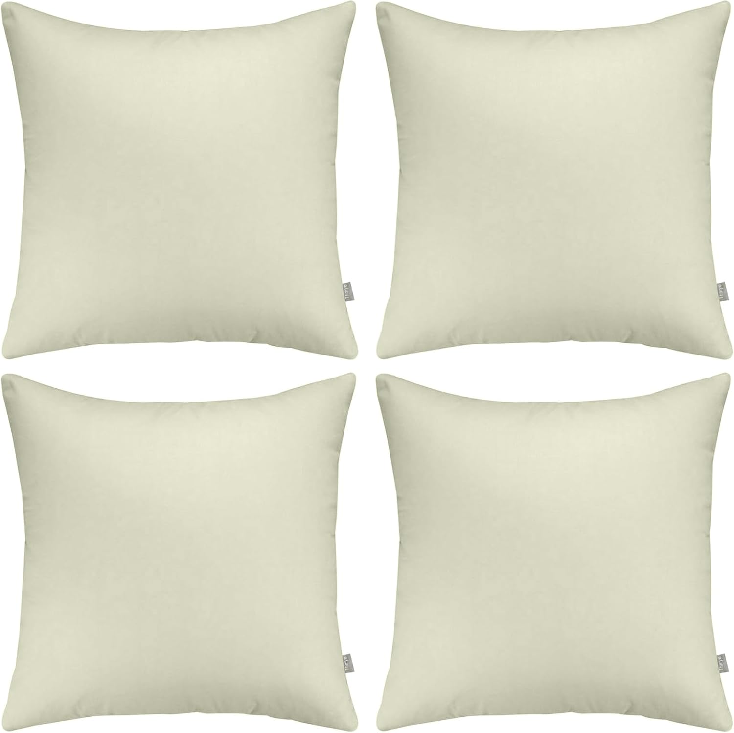 4-Pack 100% Cotton Comfortable Solid Decorative Throw Pillow Case,Thmyo Square Cushion Cover Pillowcase Sublimation Blank Pillow Covers DIY Throw Pillowcase for Sofa Couch(26x26 inch/ 66x66cm,Beige)