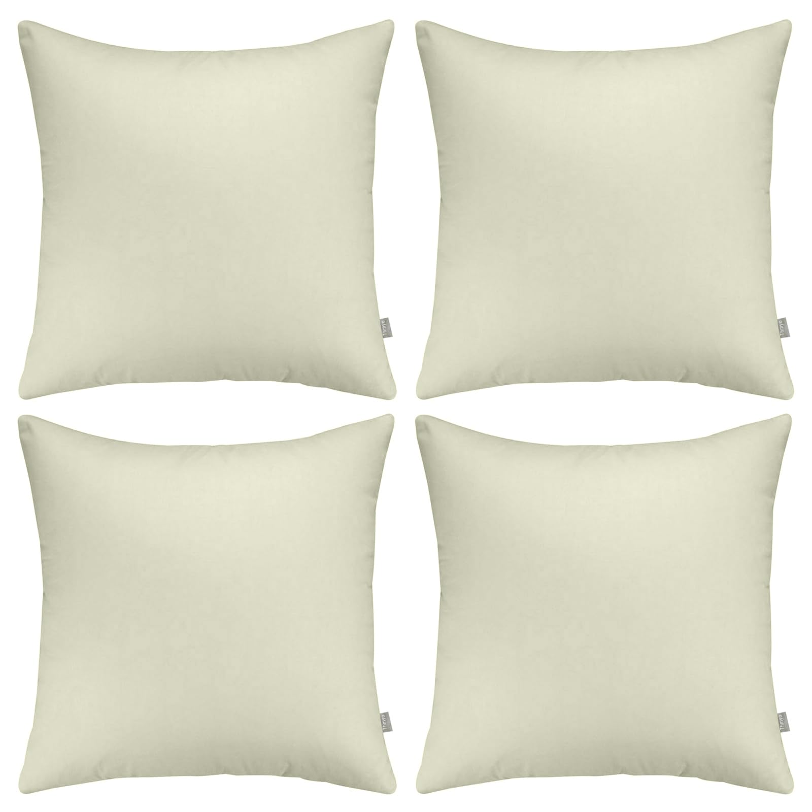 Taies d'oreiller carrées en coton beige de qualité supérieure