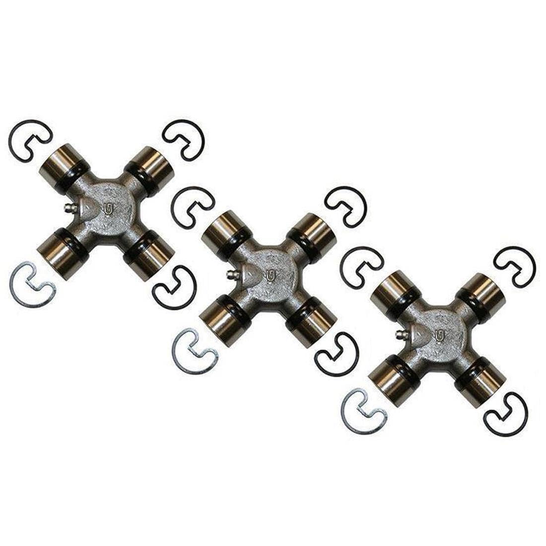 3X U-Joint Kit Front Shaft All Joints Automotive Replacement Universal Joints for Excursion for F-250 Super Duty for F-350 Super Duty for F-450 Super Duty for F-550 Super Duty 2000