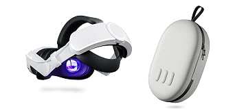 annapro Battery Head Strap and Carrying Case for Meta Quest 3, Grey Case
