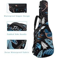 Étui de guitare coloré motif mandala abstrait, sac à dos de protection rembourré pour guitare classique acoustique… - Les Beatles, Paul McCartney, John Lennon, RIngo Starr, George Harrison Étui de guitare coloré motif mandala abstrait, sac à dos de protection rembourré pour guitare classique acoustique… – Image 4