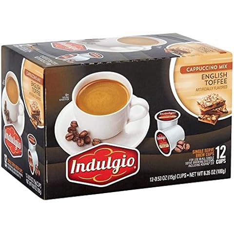 Indulgio English Toffee Single Serve medium roast Brew Cups, 12 count Cover