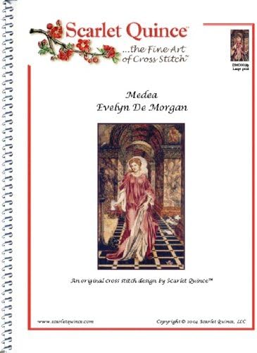 scarlet quince dmo003Medea por Evelyn de Morgan tabla de punto de cruz