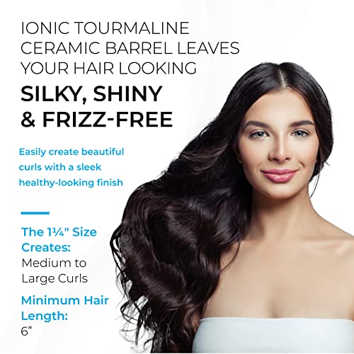 Dual Voltage Curling Iron For International Travel | 1 1/4 Inch Curling Iron For Fine Hair With Firm Easy-Clamp | Small Barrel Curling Iron For Curl-Resistant Hair By Skypro #TOP5