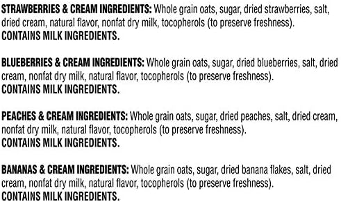 Quaker Quaker Instant Oatmeal Fruit And Cream Flavors 40 X 1.05 Ounce Net Wt 42.3 Ounce , 42.3 Ounce