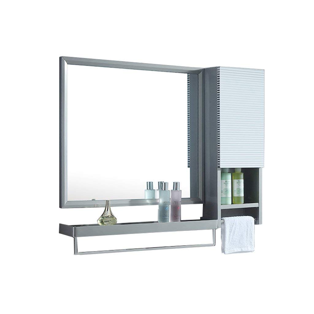 TYUHDUYUR Stainless Steel Bathroom Side Cabinet Wall-Mounted Washable Vanity Mirror Cabinet with Shelves (Color : #1)