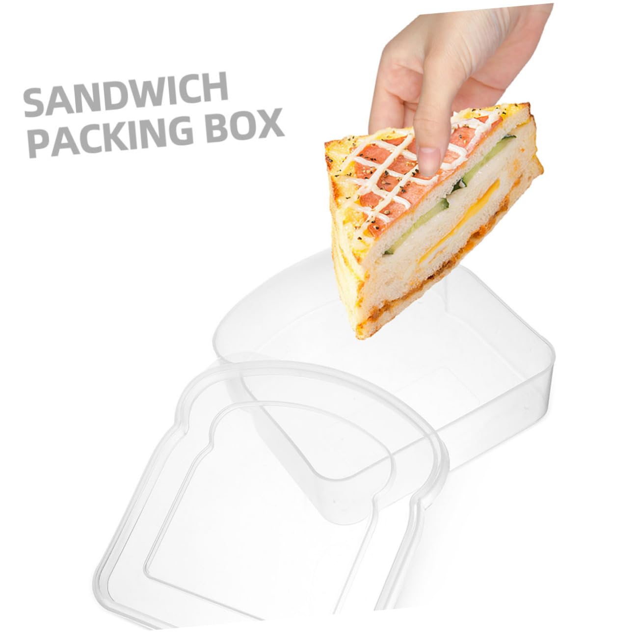 PRETYZOOM 8 Pz Scatola Per Toast Contenitore Contenitori Trasparenti Scatole Per Panetteria Contenitori Per Alimenti Piccoli Con Coperchi Sandwich Per Adulti Pp