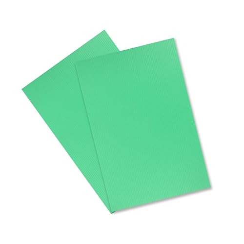 uxcell Hoja de plástico corrugado, letreros verdes en blanco de 0.118 pulgadas para patio, 8 x 12 pulgadas, tablero en blanco resistente al agua, 2