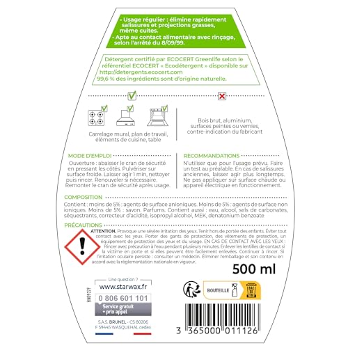 STARWAX SOLUVERT Dégraissant express cuisines 500ml – vue 7