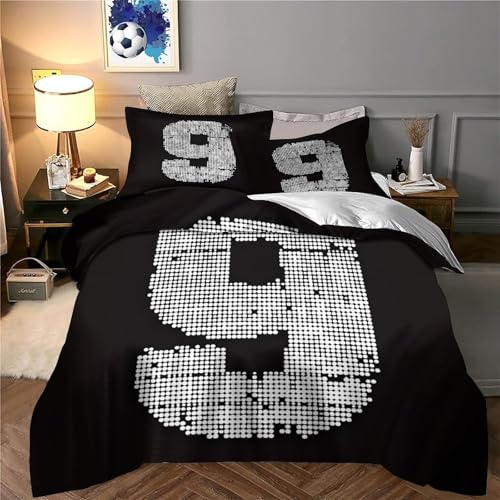 Housse de couette super douce 135x200cm parure de lit 3d microfibre ultra douce - 6