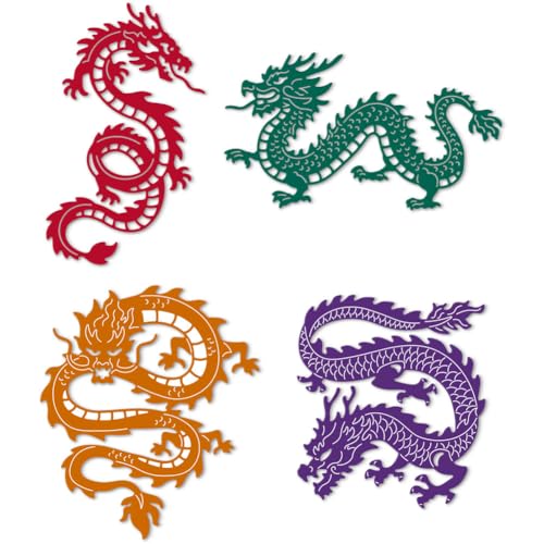 Matrices de découpe dragon chinois pour des emballages cadeaux uniques