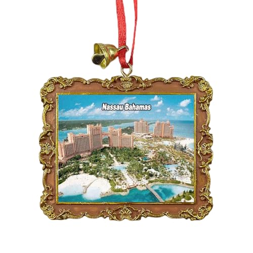 Atlantis Paradise Island Nassau Bahamas Travel Souvenir Xmas Tree Ornament Hanging Pendant Home Christmas Party Decoration