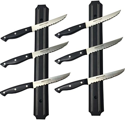 Kool Kitchen Magnetic Knife Strip for Metal Utensils, Black, 14.75 Inch