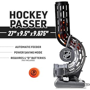 Franklin Sports NHL Automatic Hockey Ball Passer Machine - Kids One Timer Shooting Practice Trainer - Perfect Youth Hockey Training Equipment + Toy, 27" Franklin Sports NHL Automatic Hockey Ball Passer Machine Kids One Timer Shooting Practice Trainer Perfect Youth Hockey Training Equipment Toy 27
