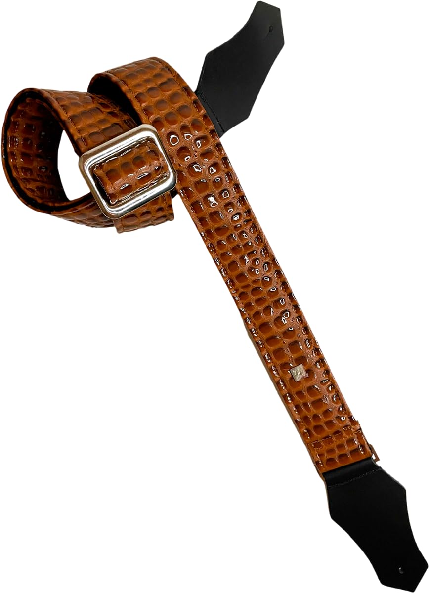 Correa para guitarra / bajo GET'M GET'M - Aussie Gator Collection - Caramel