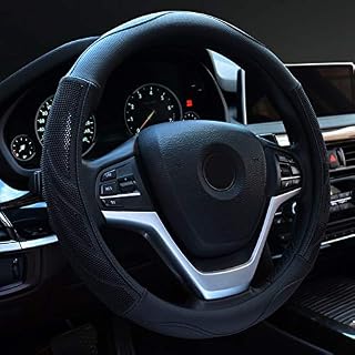Alusbell Microfiber Leather Steering Wheel Cover Breathable Auto Car Steering Wheel Cover
