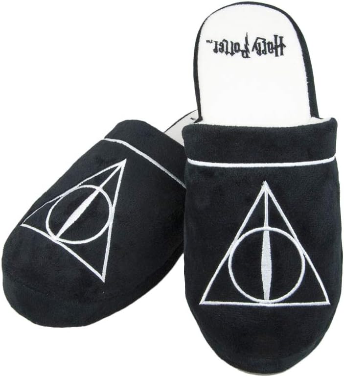 Harry PotterHarry Potter Deathly Hallows Adult Mule Slippers UK Size 8-10