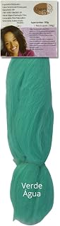 Super Jumbo Cabelo Para Tranças Box Braid Nagô Dread Twist Cherey Pacote 390 Gramas 60 cm Cor:Verde Água