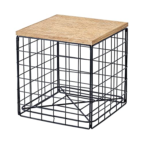 [en.casa] Korbtisch Indalsälven 40 x 40 x 42 cm Beistelltisch Korb mit...