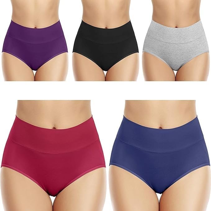 shaperx Seamless Underwear Women Full Coverage Plus Size Pack of 5 Multicolour-picture-22