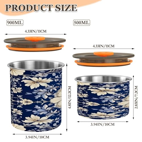 Canister de Café Hermético Acero Inoxidable 30oz Azul miniatura 2