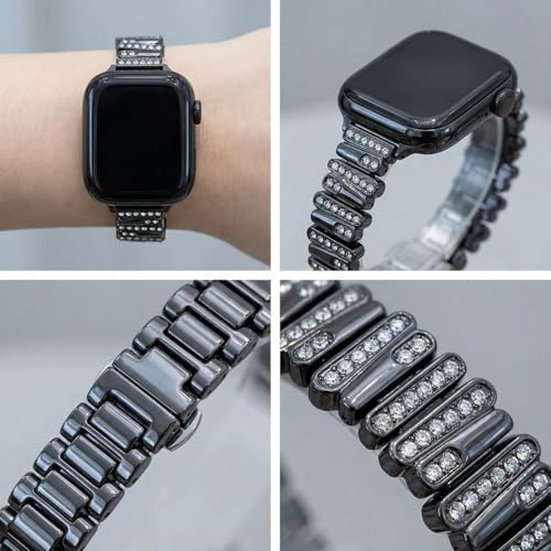 Correa para reloj con diseño irregular y diamantes miniatura 4