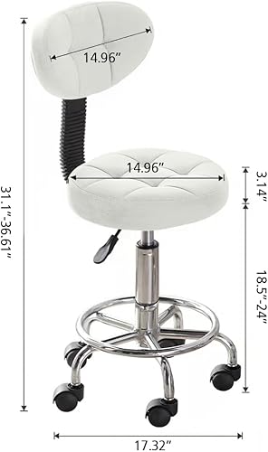 Miniatura 2 de XUEGW Silla de dibujo de oficina con respaldo y reposapiés, silla de escritorio de oficina multiusos, silla de hogar, cojín de asiento grueso para