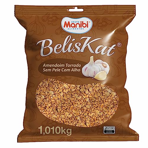 Amendoim Torrado Sem Pele Temperado Alho 1kg Beliskat