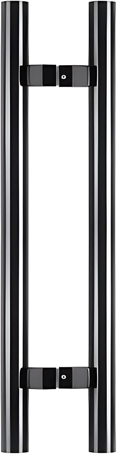 LQZAXSRDR Sliding Barn Door Handle, Stainless Steel Tubular Push Pull Sliding Door Handle Multicolor Multiple Sizes(Black,80cm/31.4in)
