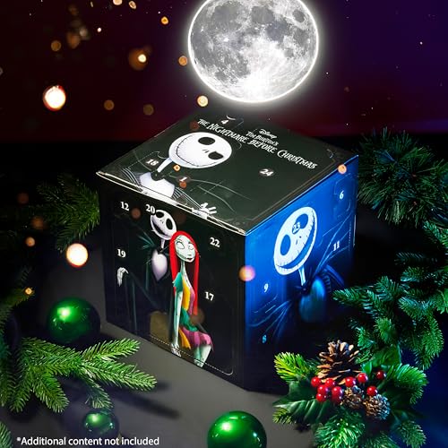 Miniatura 2 de Disney The Nightmare Before Christmas Calendario Adviento 2025 Mujer Y Adolescente Calendário Cuenta Atrás Para Navidad Papelería Y Accesorios Negro Multi