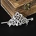 Viking Celtic Crown HairPins Clip- Viking Hair Accessories Celtic Knot Hair Barrettes Antique Silver Hair Sticks Irish Hair Decor for Long Hair Jewelry Braids Hair Clip With Stick (ID-C)