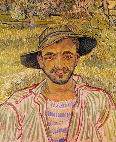Impression d'affiches Van Gogh Buste de visage de paysan toile de décoration 60x90cm