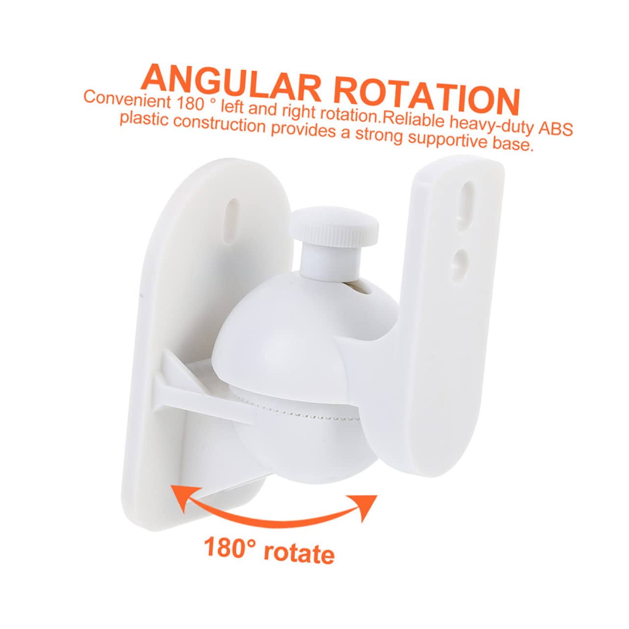 HOMSFOU Supports Muraux pour Enceintes 5kg en Abs, Lot de 4, Rotatifs