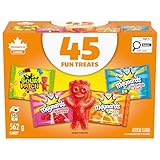 Maynards, Assorted Gummy Candy (Pack of 45), Sour Patch Kids, Fuzzy Peach, Swedish Berries, Swedish Fish, Sour, Bulk, Individually Wrapped, 562 g, Prepared in Canada