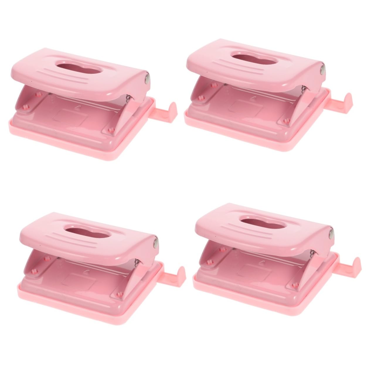 Operitacx 4pièces Perforateur à Deux Plastique Outil De Perforation Pour Papier Pour Bricolage Projets Créatifs Macarons