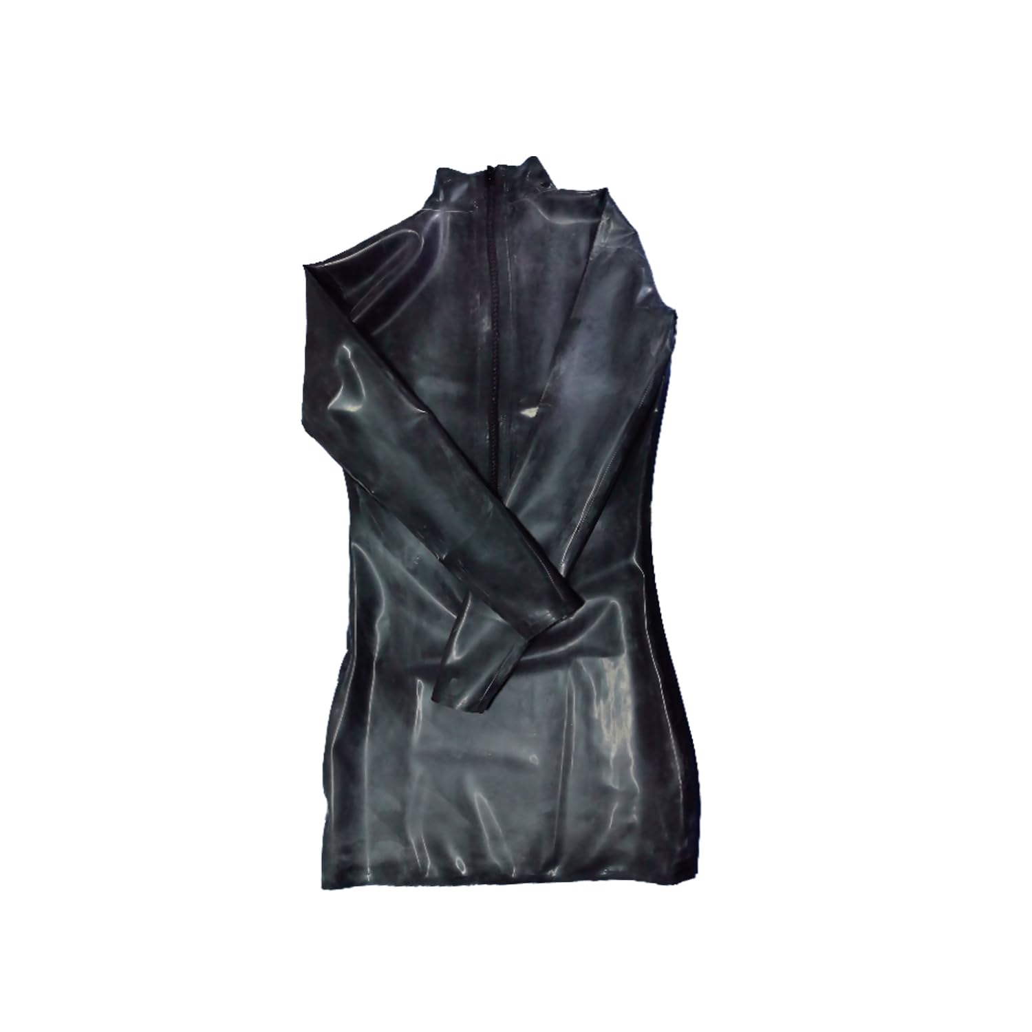 GREEFEI Latex Women Rubber Dress,Long Sleeve Bodycon Latex Dress with Back Zipper Party Cosplay Clothing: XX-Large